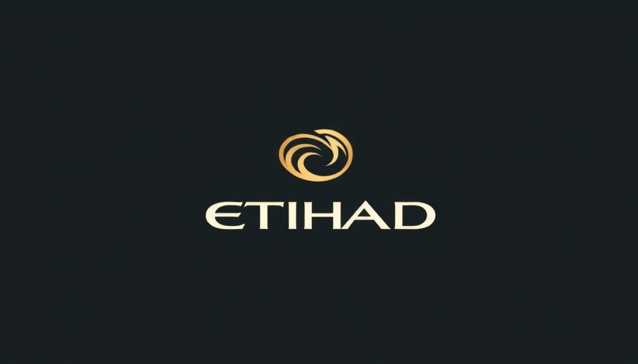 Etihad August 2025 Travel Statistics logo in sleek gold design.