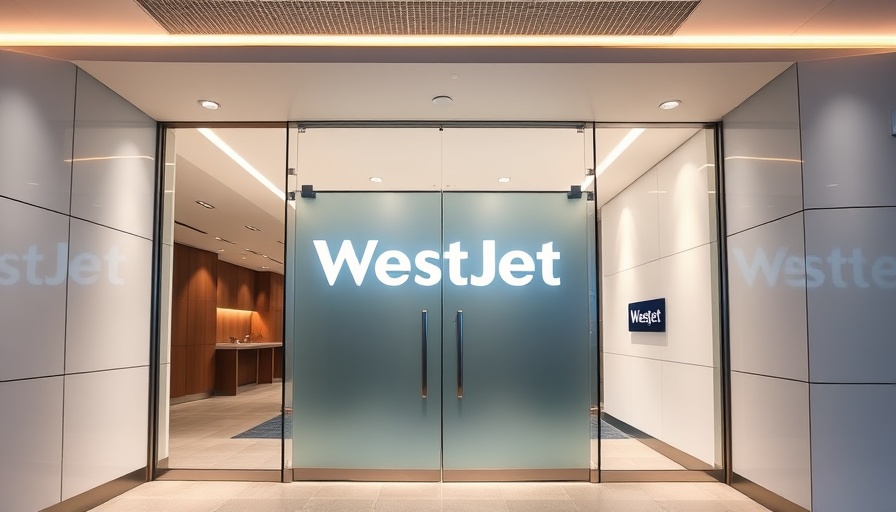 Entrance to WestJet Elevation Lounge at Calgary International Airport
