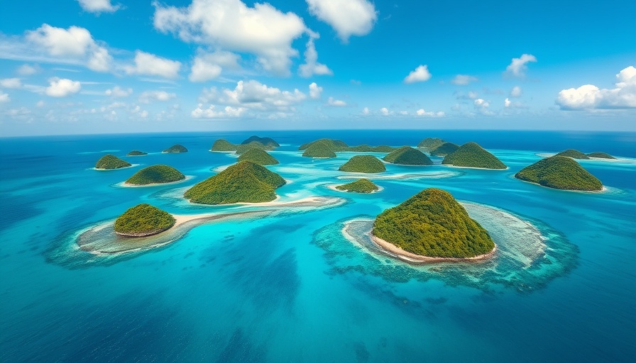 Pristine tropical islands in a turquoise sea, ideal for Luxury Yacht Charters in Indonesia.