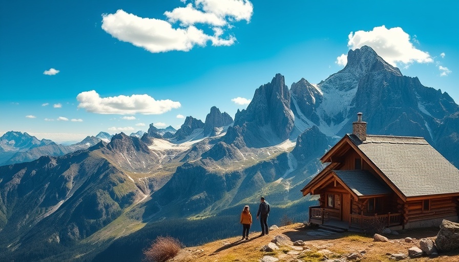 Family expedition exploring scenic mountain peak.