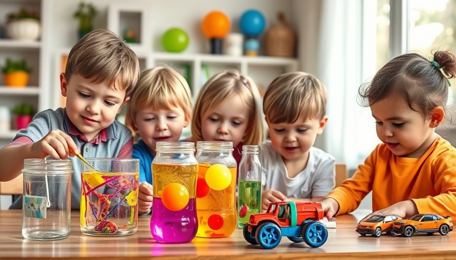 Fun family activities to do at home: engaging preschool science collage.