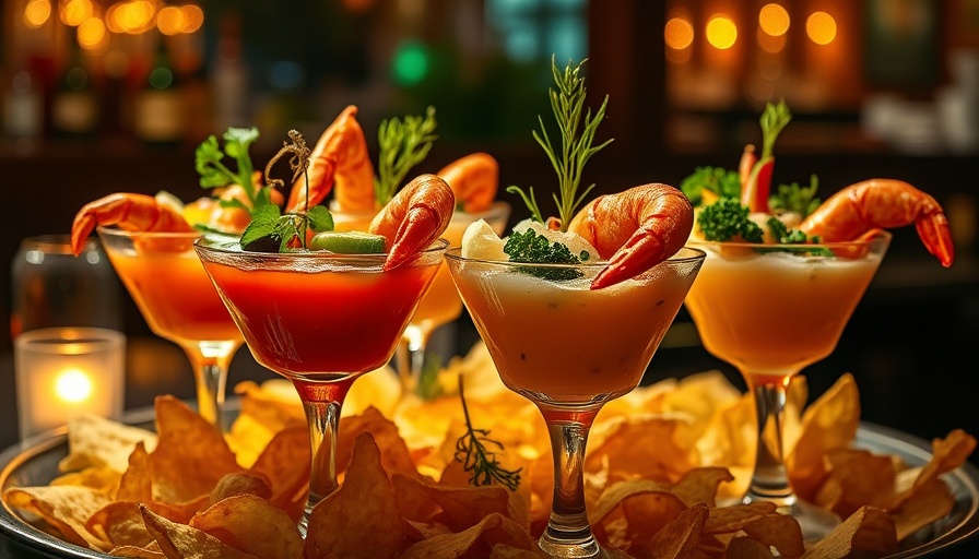 Colorful seafood cocktails in a restaurant, travel news us.