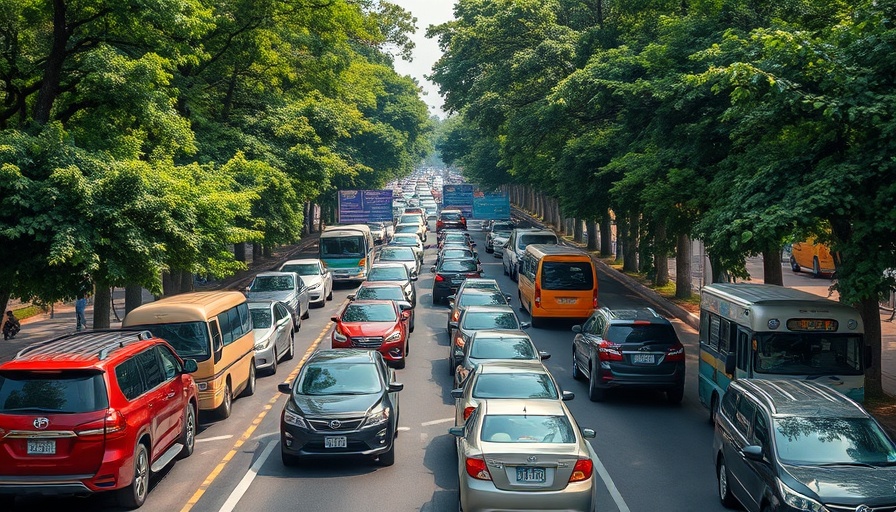 Traffic in a bustling city, hardest city to navigate by car.