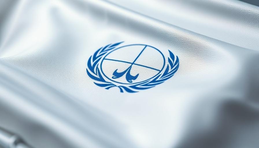 ICAO emblem on a blue background symbolizing sustainable aviation.