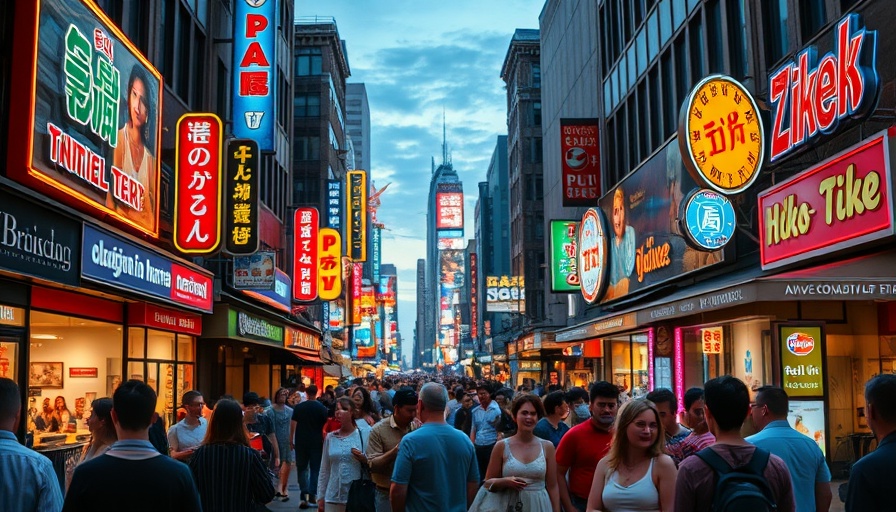 Lively downtown scene reminiscent of Mississippi Blues Trail.