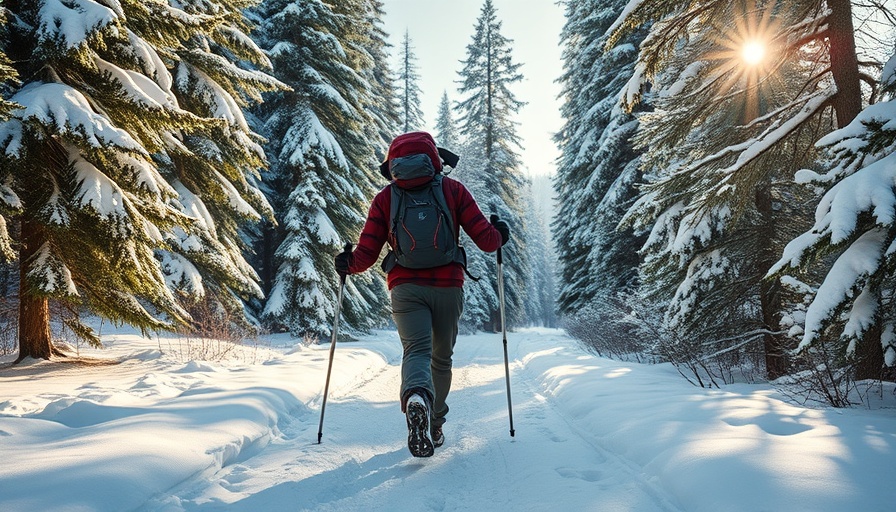 Winter hiking with family ski trip packing essentials in snowy forest.