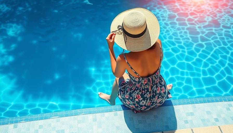 Relaxed traveler enjoying poolside leisure, a beauty secrets frequent flyers tip.