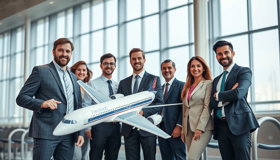 Boeing 777 retrofitted model presentation at airport ceremony.