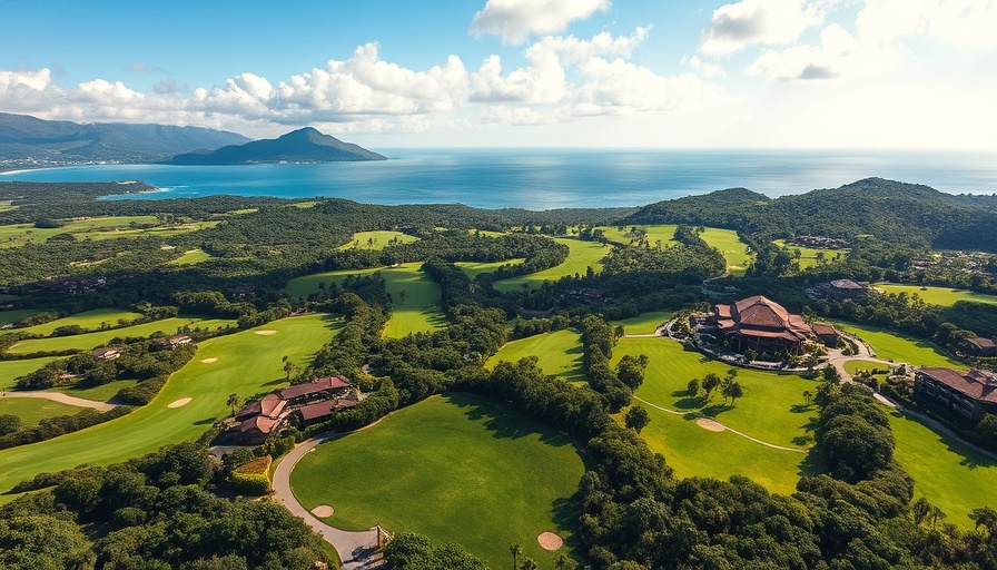 Aerial view of Four Seasons Resort Mauritius golf course