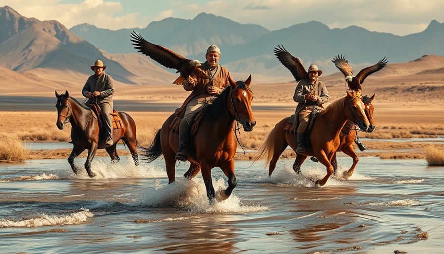 Mongolian eagle hunters at Golden Eagle Festival