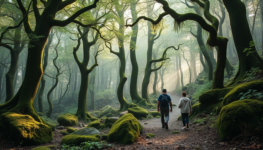 Two people exploring a peaceful forest path—how to choose travel destination.
