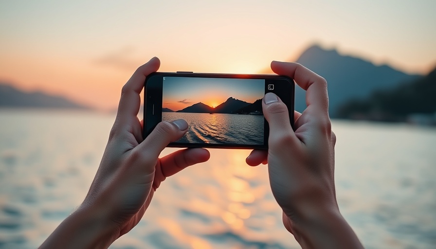 Capturing sunset on phone while traveling on a budget.