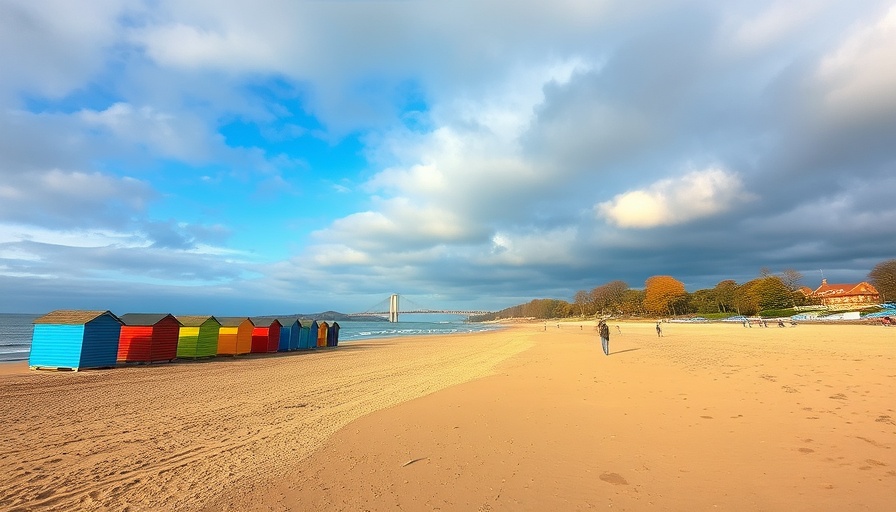 Scenic beach with colorful huts, illustrating how to pick a travel destination.