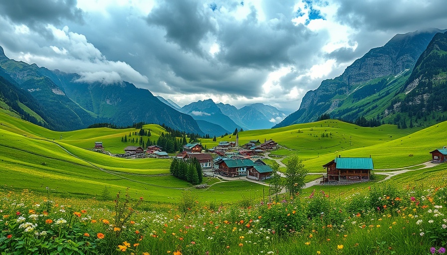 Breathtaking landscape near best hotels in Cogne with mountains.