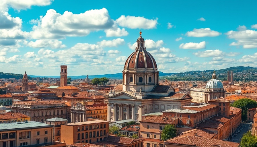 Italian cityscape with iconic dome, WTTC Announces Investment Commitments for Italy.