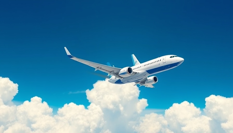 Boeing 737 MAX order depicted as plane flies in clear sky.