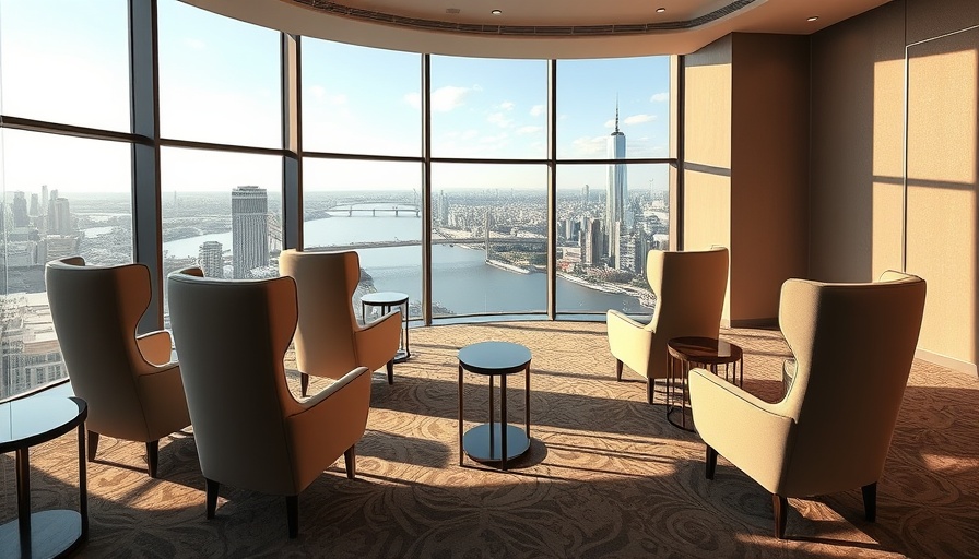 Elegant spa lounge in Vancouver with city view for wellness journey.