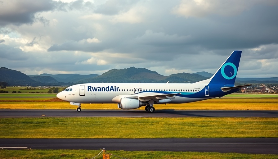 RwandAir plane on runway as Zanzibar Mombasa route is launched.
