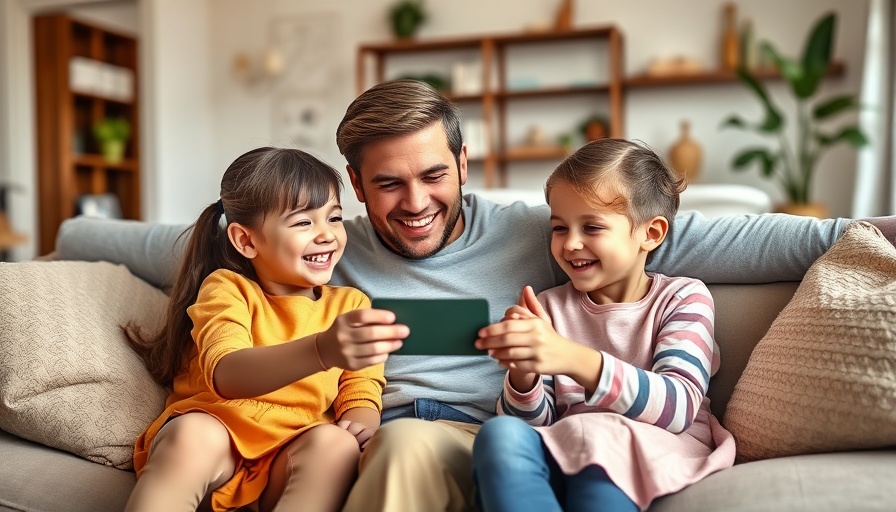 Family exploring credit card benefits together in a cozy living room.
