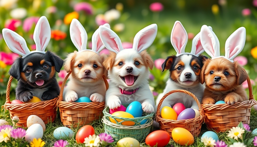 Creative Dog Easter Basket Ideas with dogs in bunny ears.