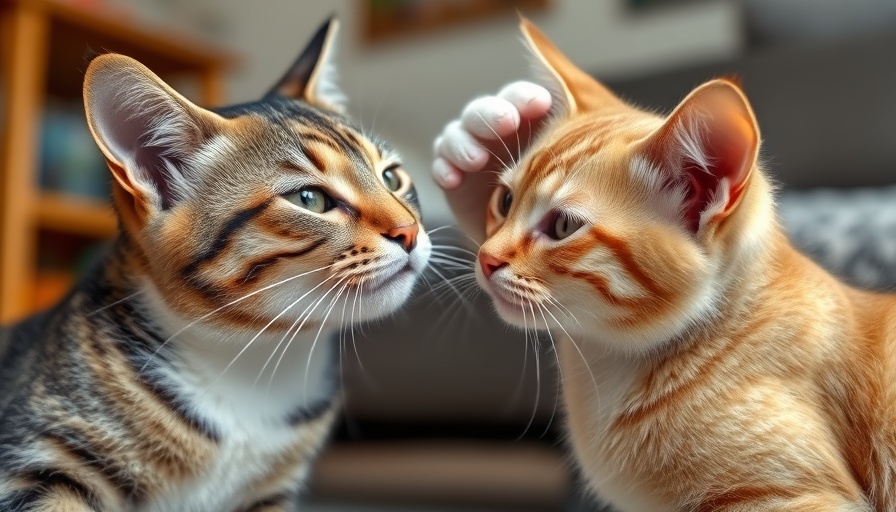 Differences Between Male and Female Cats shown in playful cat interaction.