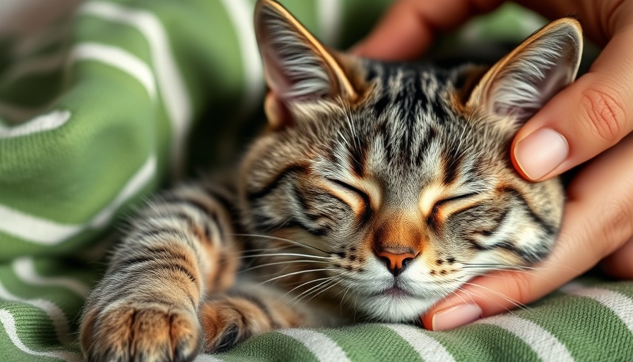 Things your cat loves more than petting: Content cat being petted.