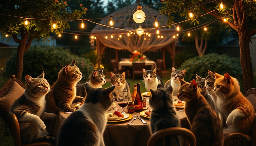 Content cats in a cozy sanctuary with evening lights at RAPS Cat Sanctuary.