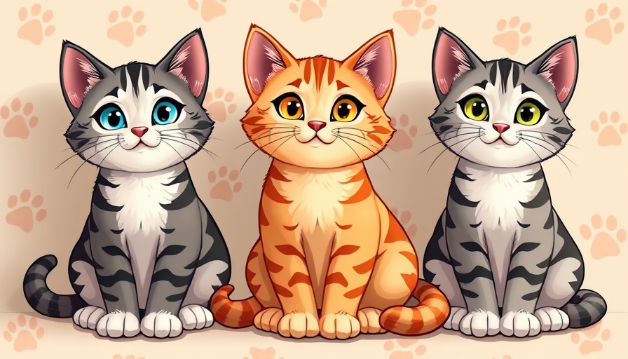 Cartoon-style illustration of cats with curious expressions, highlighting cats eating habits.