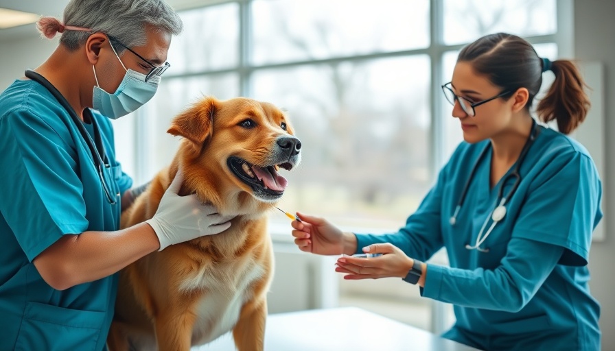 Veterinarian vaccinating a dog, addressing 'How often do dogs really need vaccines?'