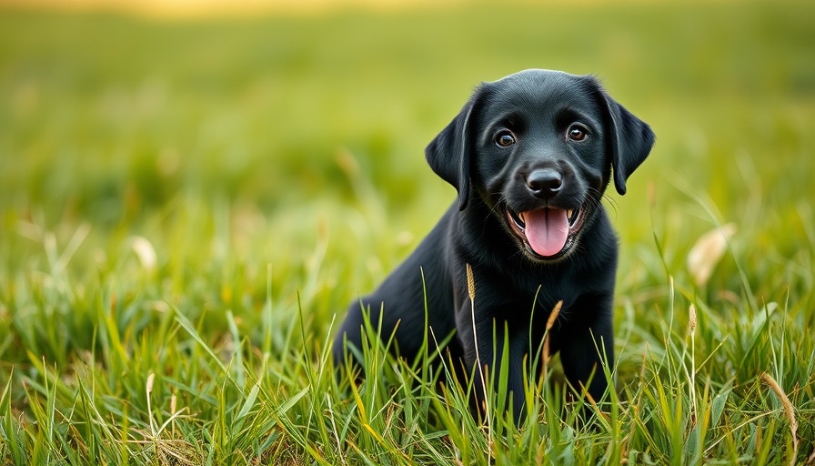 Adorable black Labrador winner of dog photo contest