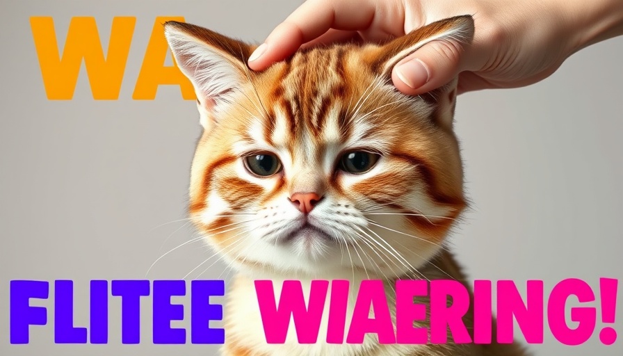 Sad cat with cartoon tears, highlighting emotional needs of your cat.