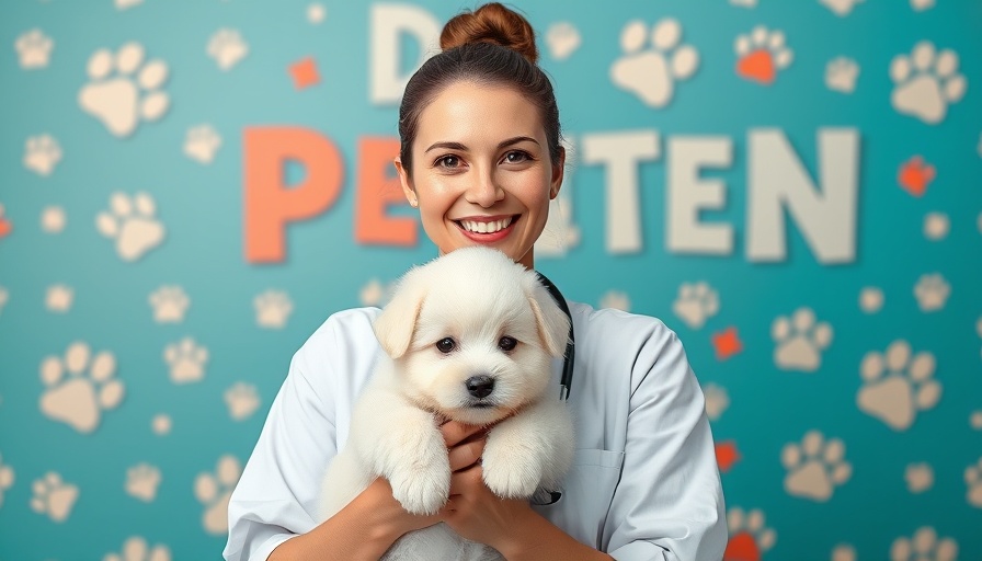 Cushing's disease in dogs discussion by vet holding puppy.
