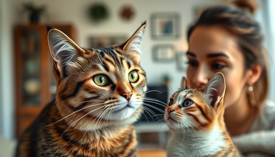 Do cats really love you signs: Woman with cat looking at her, humorous.