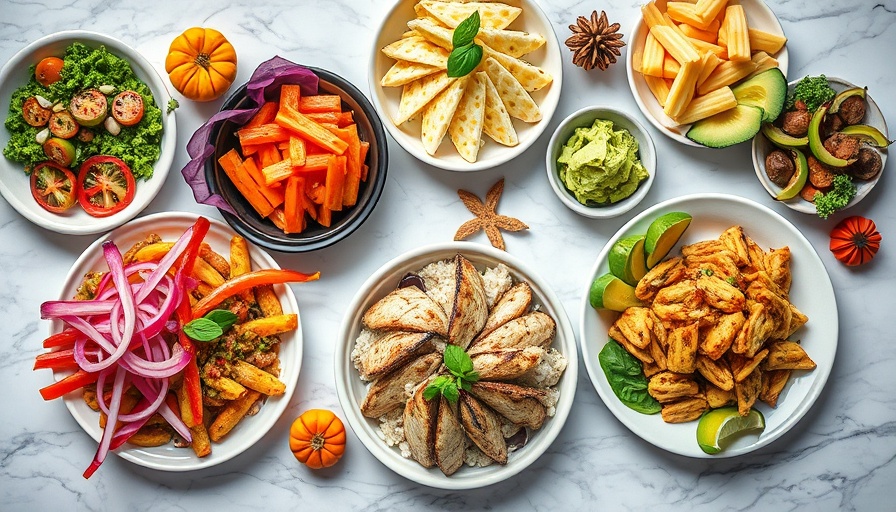An array of kosher dishes at a restaurant in South Florida.