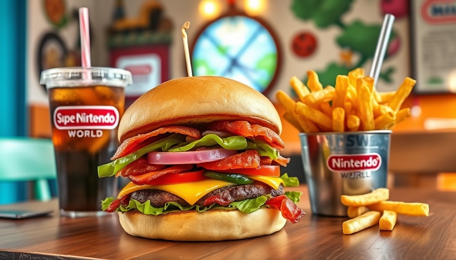 Best food at Universal Epic Universe: Nintendo-themed burger meal.