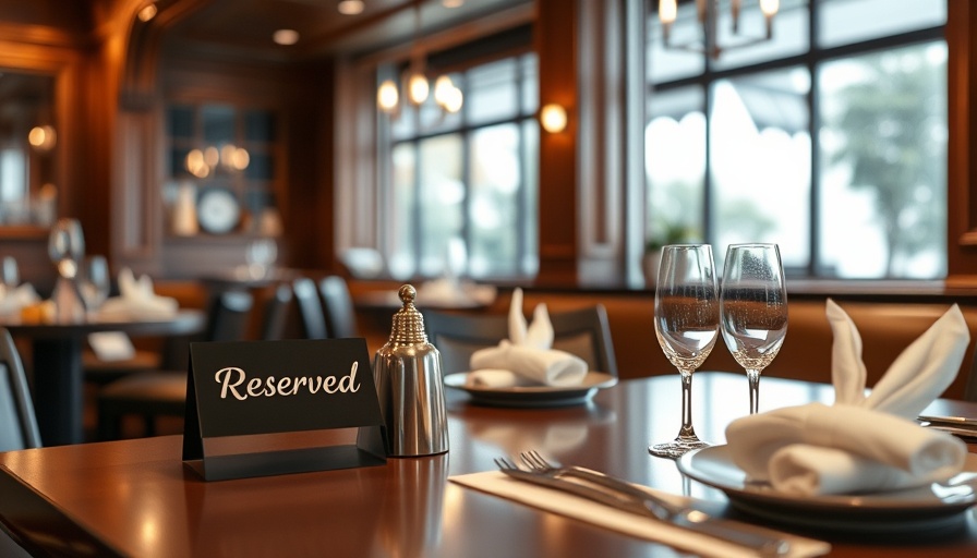 Elegant table setting at reliable restaurant in Miami.