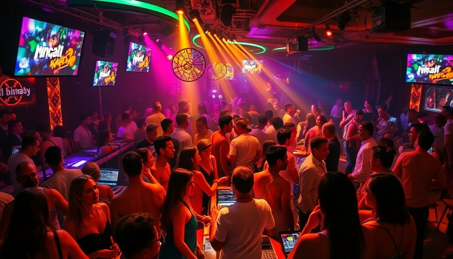 Vibrant Miami nightlife event in a bustling nightclub.
