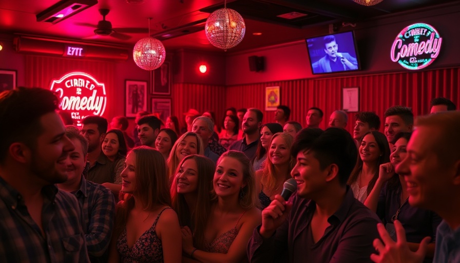 Miami comedy shows audience enjoying a vibrant club setting.