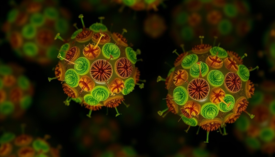 Microscopic Naegleria fowleri amoebas glowing in vivid green clusters.
