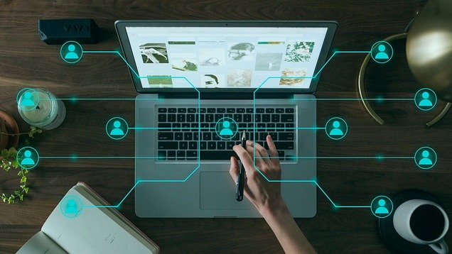 Futuristic online payment screen interaction in digital environment.