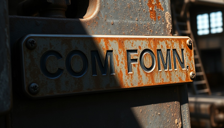 Weathered company sign reflecting age and industry history.