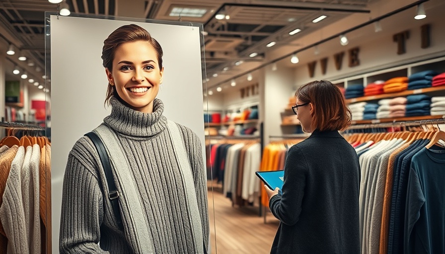 Woman shopping in clothing store with model poster, financial goals TikTok Great Lock In.