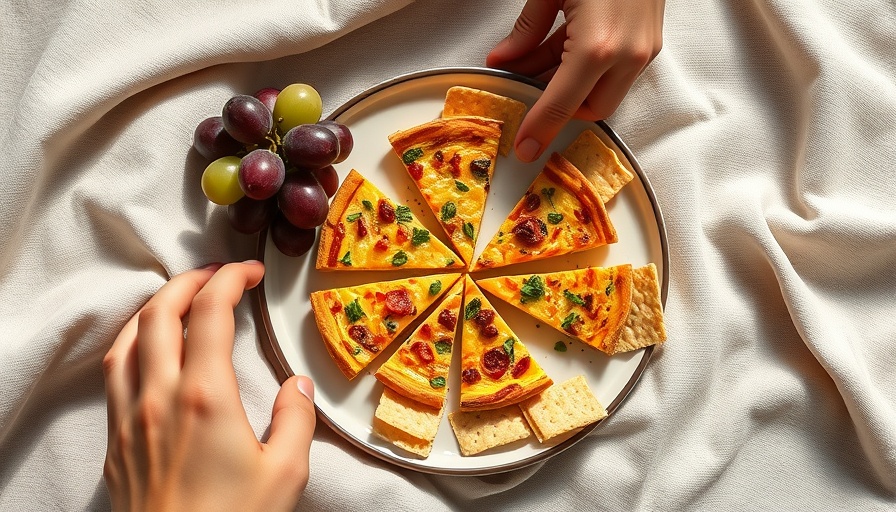 Appetizing solutions for picky eaters with grapes, quiche, and crackers.