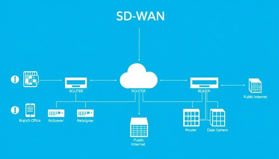 Network diagram of SD-WAN architecture for enterprise security.