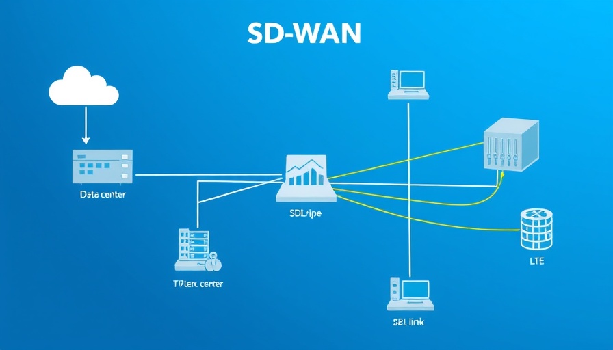 SD-WAN network diagram illustrating Hybrid Work Security connections.