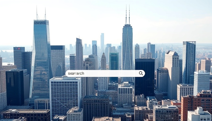 BRG Expands International Trade Practice highlighted with city skyline and web search interface.