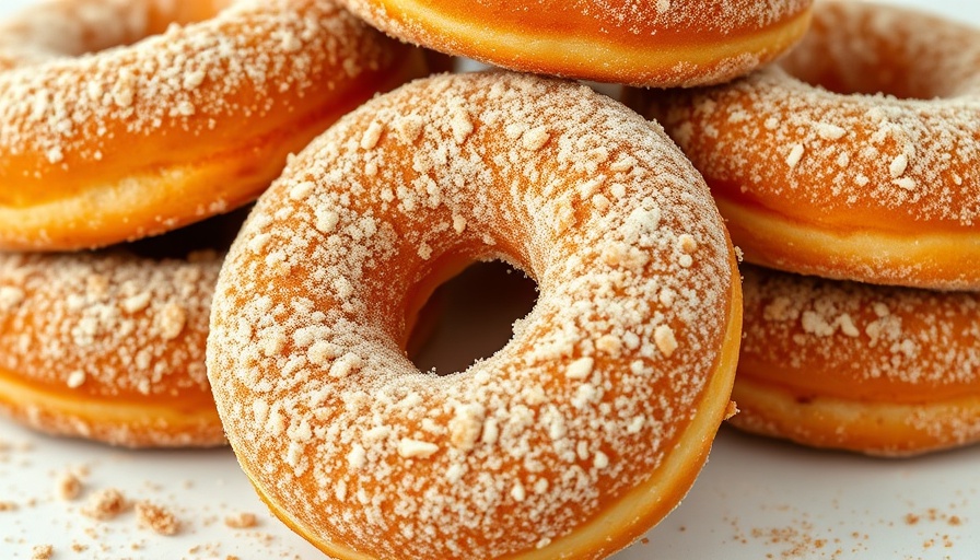 Healthy baked donuts perfect for family meals, dusted with cinnamon sugar.