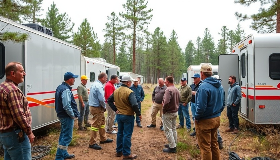 Moore County team addressing internet outage in forest area.
