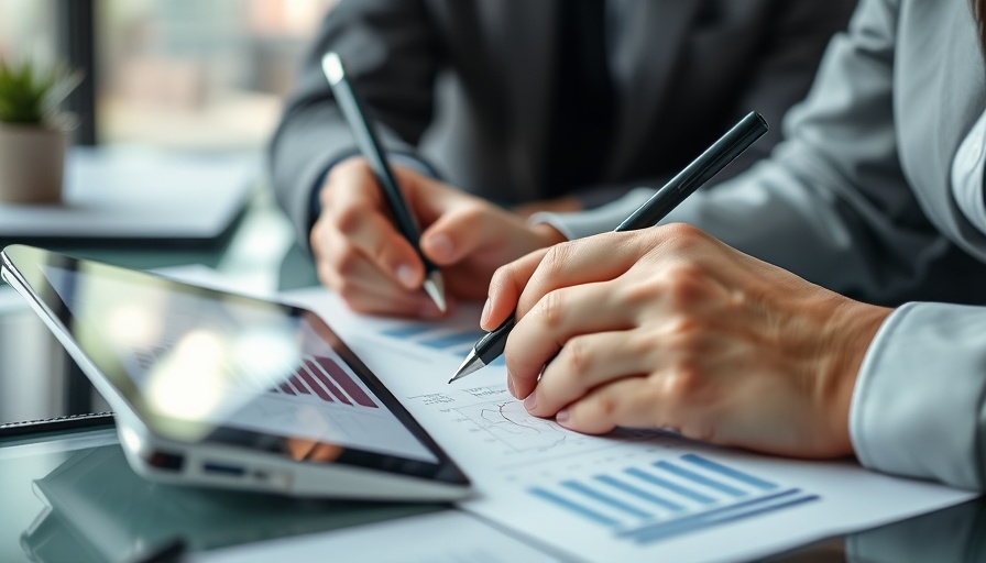 Close-up of professionals analyzing hiring trends data.
