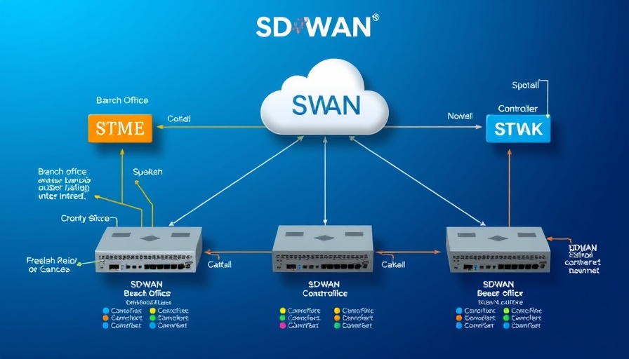 SD-WAN network diagram for SASE and SSE security solutions.